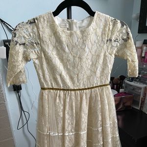 Gold and white dress